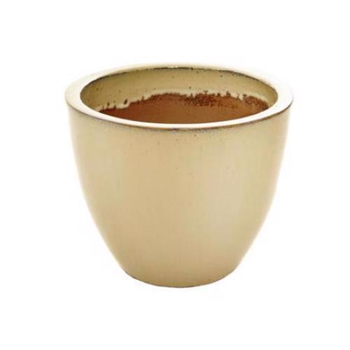 GLAZED EGG POT PLANTER – CREAM