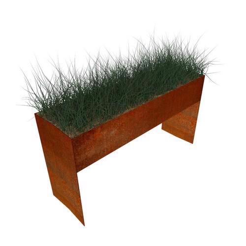 CORTEN STEEL – BARIUM RECTANGULAR TROUGH PLANTER