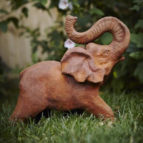 CAST IRON MAJESTIC ELEPHANT STATUE