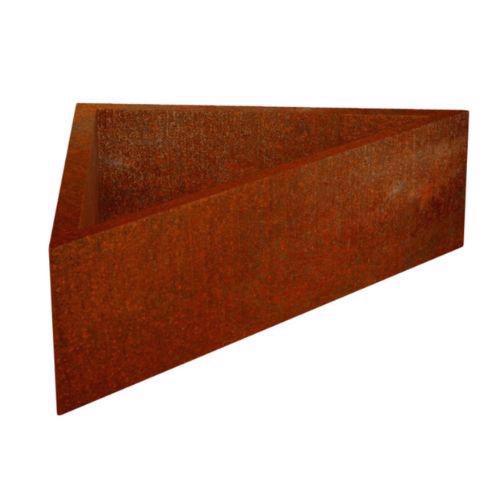 CORTEN STEEL – GENUS TRIANGULAR RAISED BED PLANTER