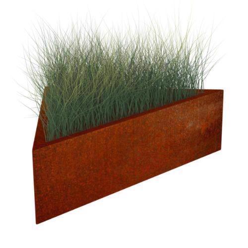 CORTEN STEEL – GENUS TRIANGULAR RAISED BED PLANTER