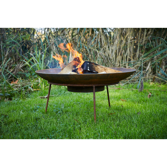 Corten Steel Curved Fire Bowl