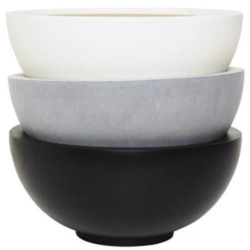 POLYSTONE – CONTEMPORARY HEMISPHERE BOWL PLANTER